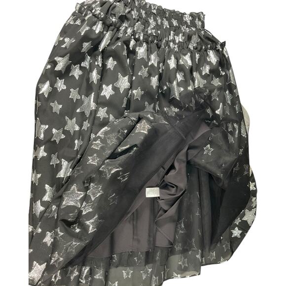 Halogen x Atlantic-Pacific Star Tulle Midi Skirt Small Black Silver Layered Tull - Picture 9 of 9